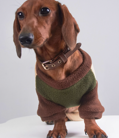 Dog Cat Pet Thermal Fleece Clothing - Four-Legged Winter Jacket with Harness