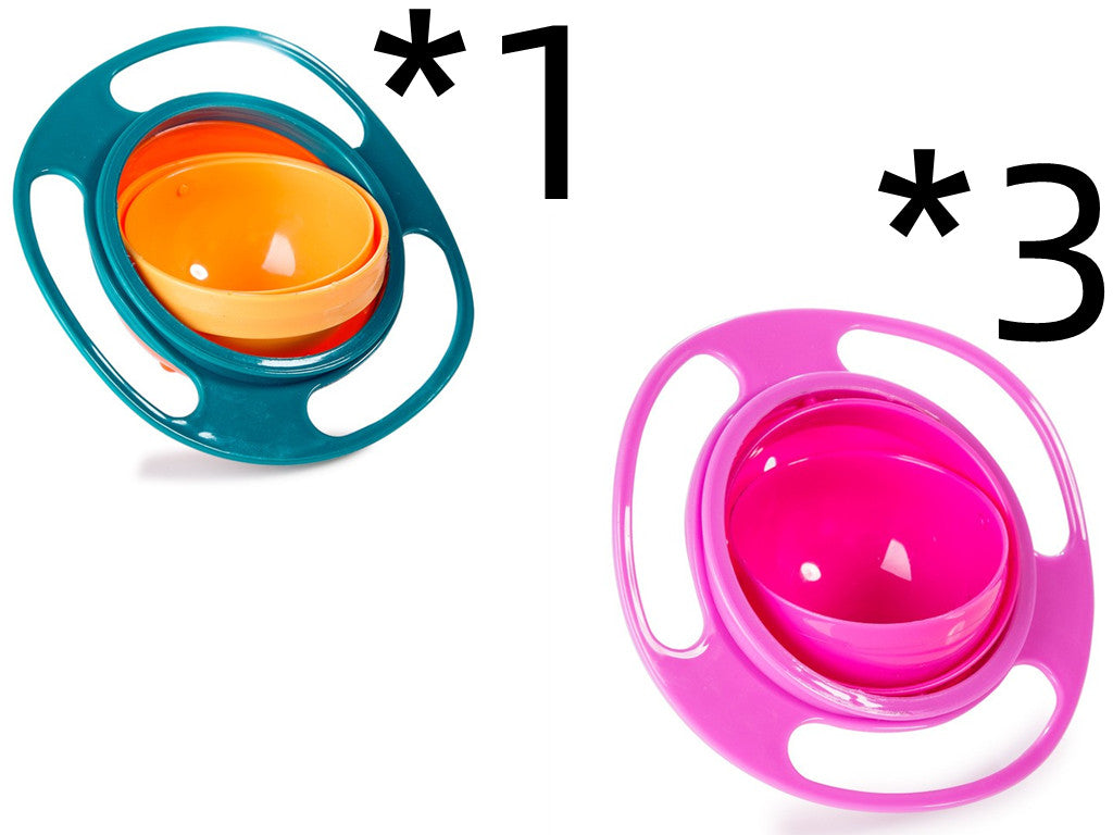 360° Rotating Spill-Proof Baby Bowl - Universal No-Mess Feeding Dish