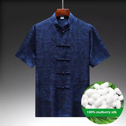 Premium Mulberry Silk Tang Suit - Men's Traditional Chinese Jacket