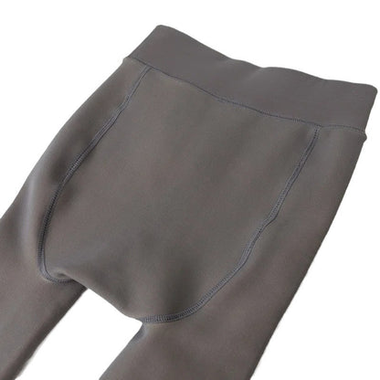 Elastic High-Waist Warm Base Layer Pants - Polyester Leggings