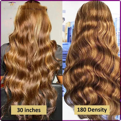 Long Curly Big Wave Lace Front Human Hair Wig