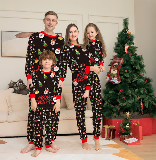 Family Matching Christmas Pajamas - Cotton Holiday Sleepwear Set