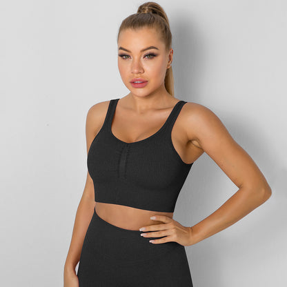 Women's Breathable Sports Bra - Seamless Back Moisture-Wicking Workout Bra