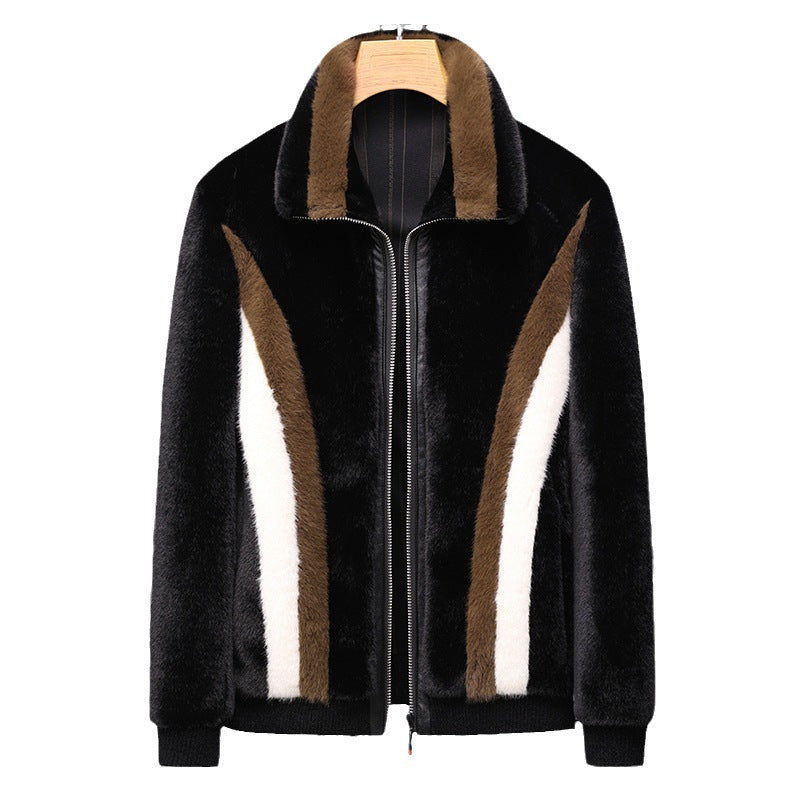 Men's Luxury Faux Fur Winter Jacket - Premium Warm Coat