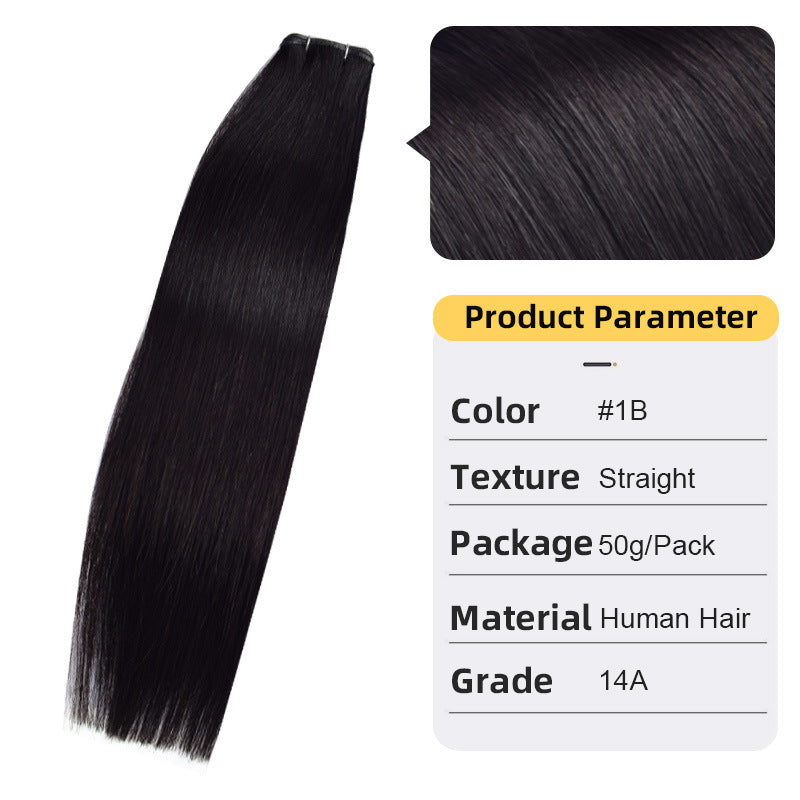 Hand-Knitted Hair Weft Extensions - Real Human Hair Braid