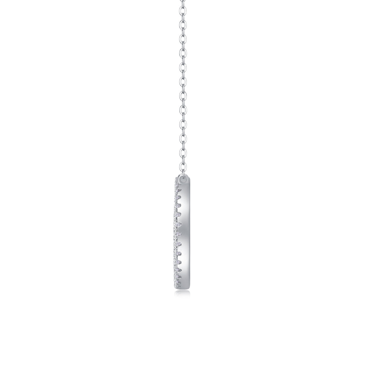 Moissanite Pendant Necklace - S925 Silver Platinum Plated Light Luxury Jewelry