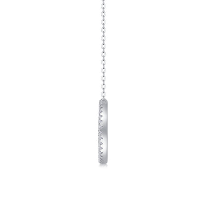 Moissanite Pendant Necklace - S925 Silver Platinum Plated Light Luxury Jewelry