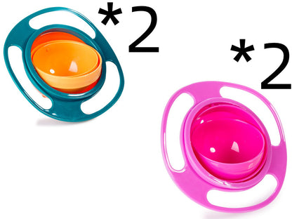 360° Rotating Spill-Proof Baby Bowl - Universal No-Mess Feeding Dish