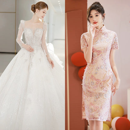 Elegant Mesh Dress with Shawl Sleeves - Premium Lightweight Evening Dress