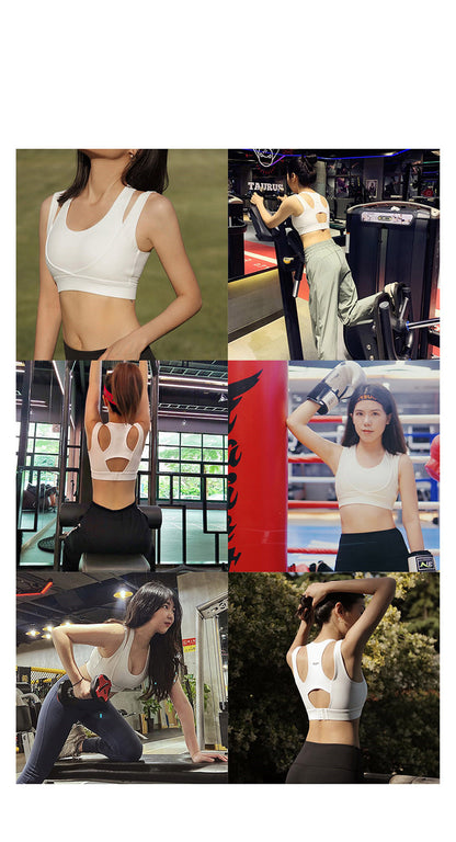 High Support Sports Bra - Wireless Compression Design for Active Women