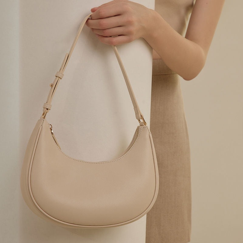 Women's Wool Underarm Bag - Designer Shoulder Clutch Purse