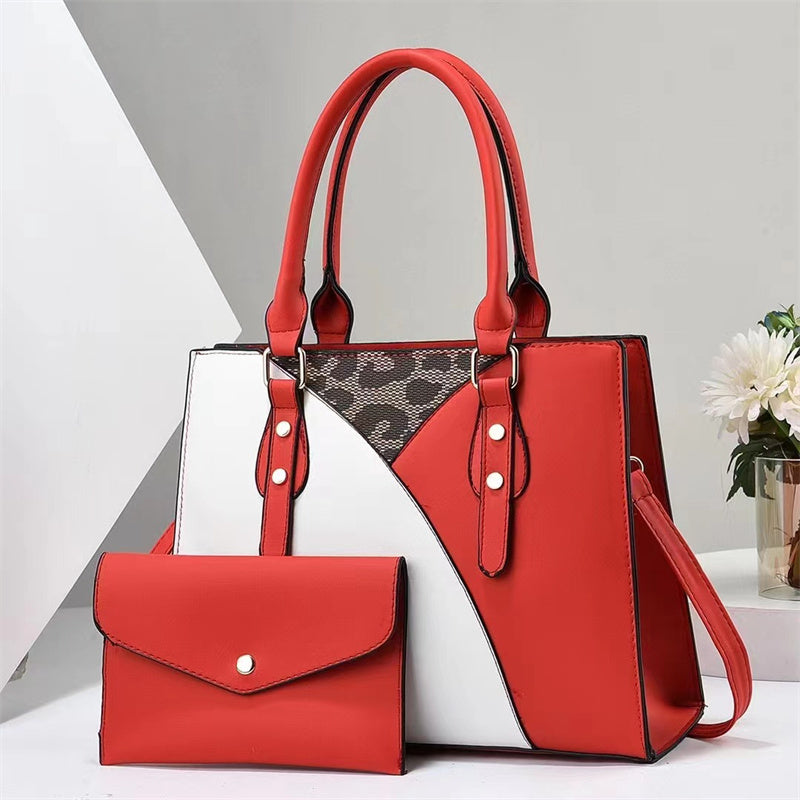 Two-Piece PU Leather Bucket Bag Set - Versatile Fashion Handbag