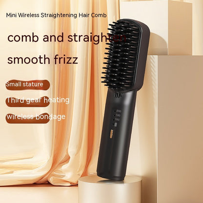 Portable Rechargeable Hair Straightening Comb - USB Charging Mini Styling Tool