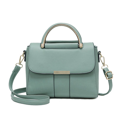 Lightweight PU Leather Crossbody Bag - Solid Color Shoulder Messenger