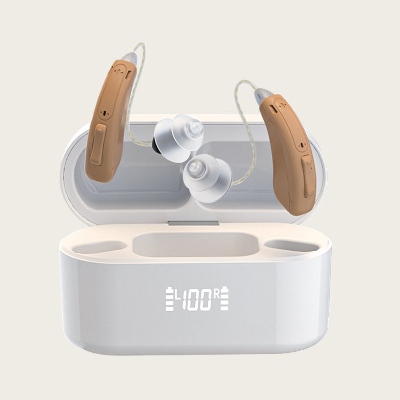 Bluetooth Rechargeable Digital Noise Reduction RIC Behind-the-Ear Aid