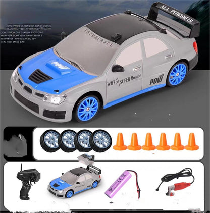 RC Drift Car 1:24 Scale - 2.4GHz 4WD Remote Control Racing Car with Lights