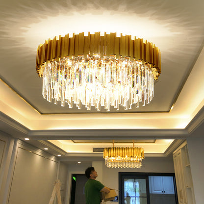 Modern Crystal Chandelier - LED Ceiling Light for Living Room