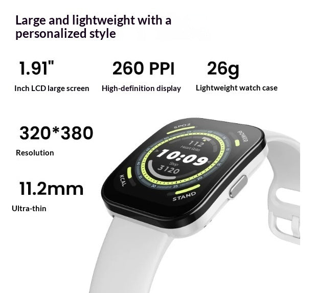 46mm Smartwatch with Blood Oxygen and Heart Rate Monitoring - 1.91 Inch Display