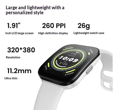 46mm Smartwatch with Blood Oxygen and Heart Rate Monitoring - 1.91 Inch Display