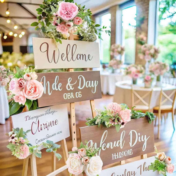 Artificial Pink Roses Silk Flowers with Stems - DIY Wedding Bouquets & Centerpieces