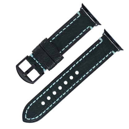 Top Layer Cowhide Leather Watch Strap - Full Grain Water Oil Leather for Apple Watch