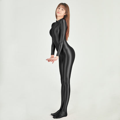 Women's Long Sleeve One-Piece Swimsuit - Nylon Diving Suit