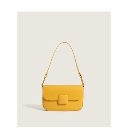 Small Square Crossbody Messenger Bag - Versatile PU Leather Shoulder Bag
