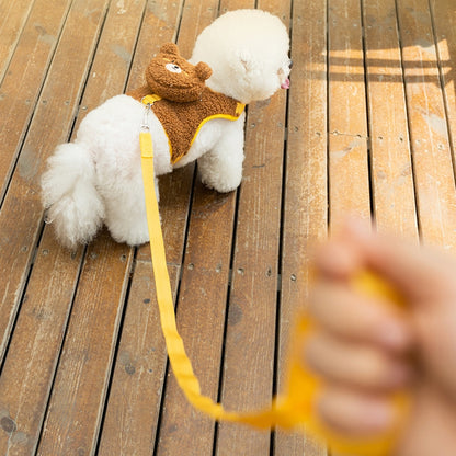 Plush Animal Pet Harness and Leash Set - Soft Vest Style for Cats and Small Dogs