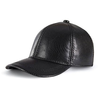 Premium First Layer Cowhide Baseball Cap - Adjustable Unisex Leather Hat