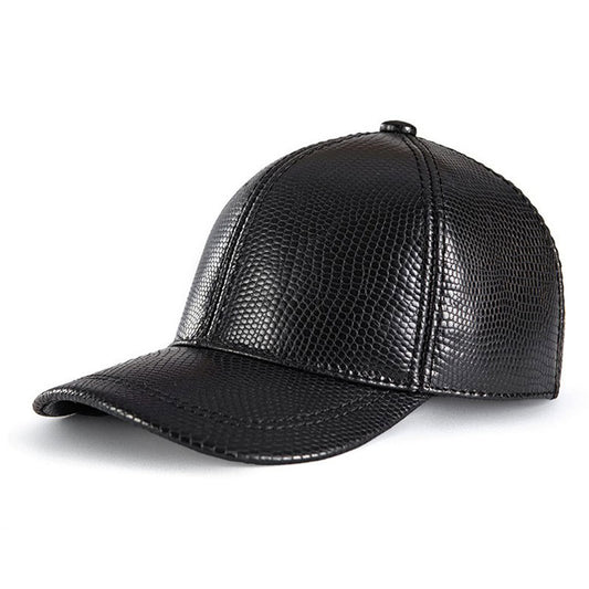 Premium First Layer Cowhide Baseball Cap - Adjustable Unisex Leather Hat