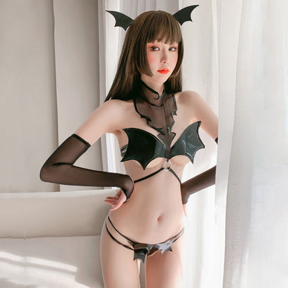 Women's Lace-Up Lingerie Bundle Set - Six-Piece Intimate Apparel Collection