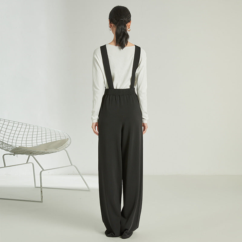 Sleeveless High Waist Strap Casual Knit Jumpsuit