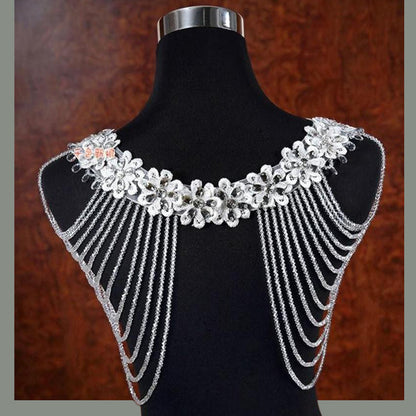 Handmade Beaded Wedding Shawl - Elegant Bridal Shoulder Wrap