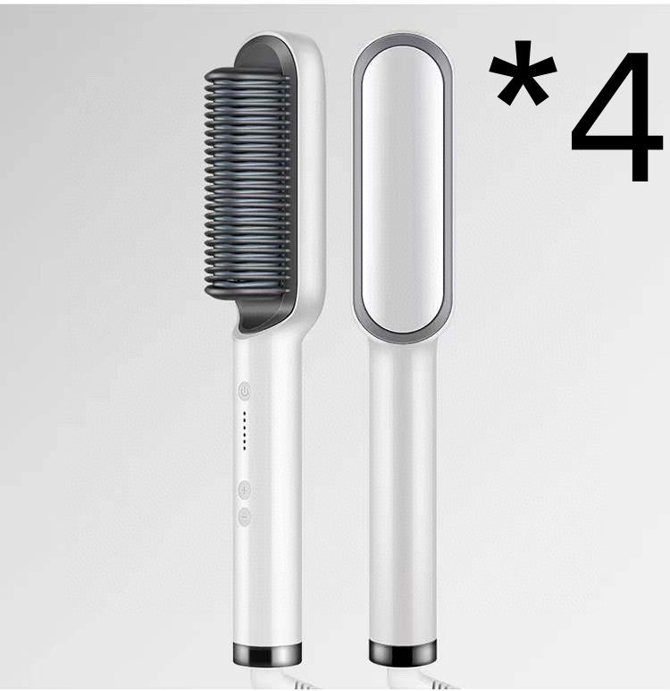 2-in-1 Hair Straightener & Curling Comb | Tourmaline Ceramic | Negative Ion Electric Hair Brush