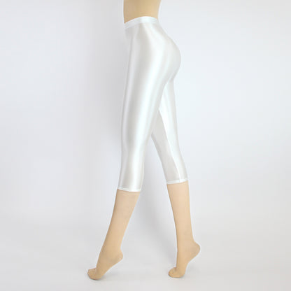 High Waist Cropped Sports Leggings - Stretch Activewear Capris