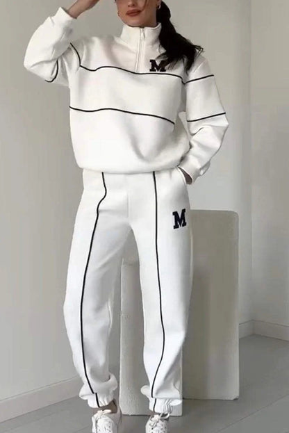 Women's 2 Piece Lounge Set - Pullover Sweatshirt & Sweatpants