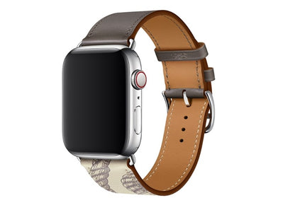 Genuine Leather Apple Watch Band - Premium Cowhide Strap with Stainless Steel Pin Buckle
