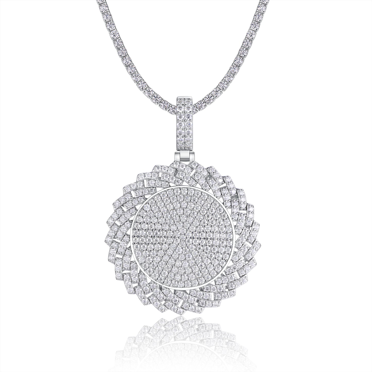 Moissanite Star Pendant Necklace - S925 Silver Platinum Plated Jewelry