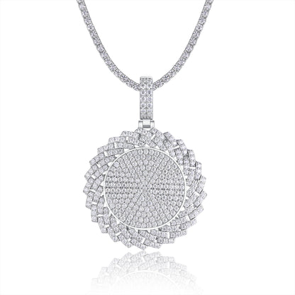 Moissanite Star Pendant Necklace - S925 Silver Platinum Plated Jewelry
