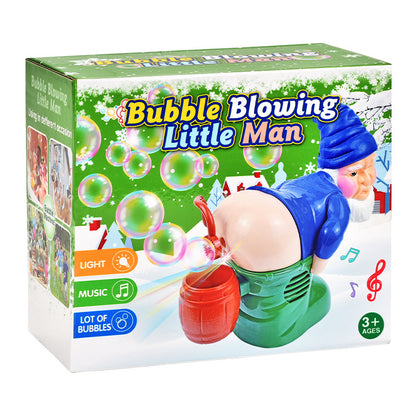 Santa Claus Bubble Machine - Electric with Music & Lights for Kids Christmas Fun
