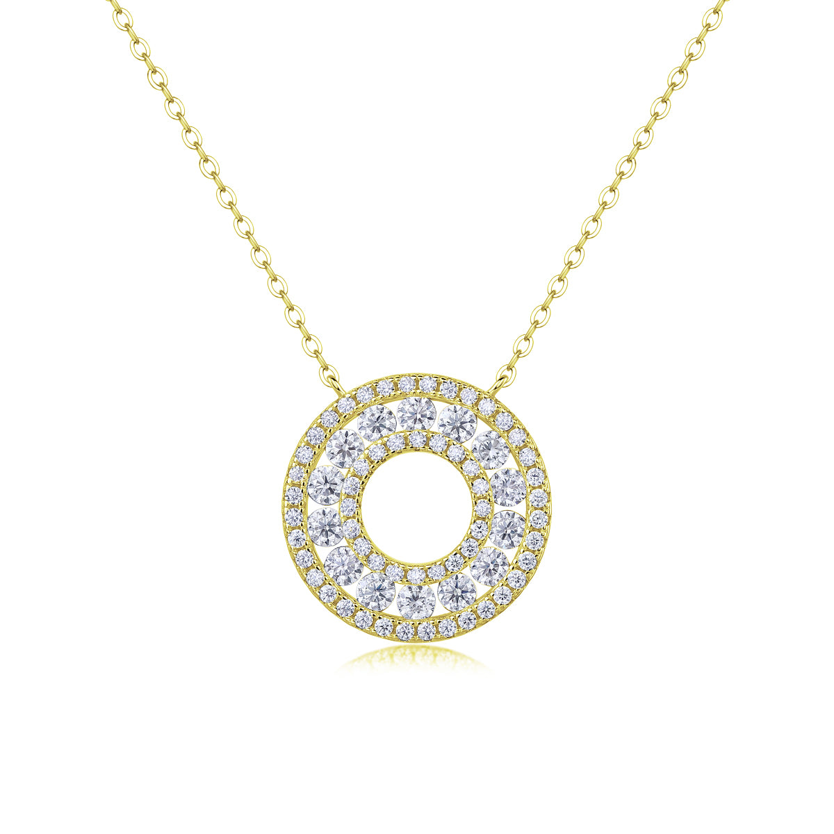 Moissanite Pendant Necklace - S925 Silver Platinum Plated Light Luxury Jewelry