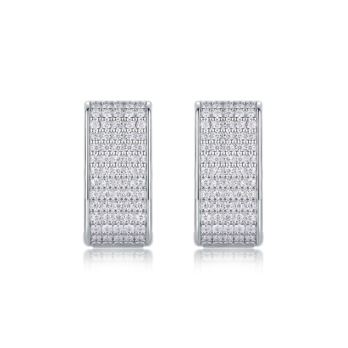 Moissanite Stud Earrings - S925 Silver Platinum-Plated with GRA Certificate