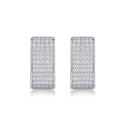 Moissanite Stud Earrings - S925 Silver Platinum-Plated with GRA Certificate