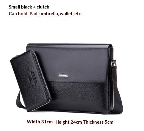 Large-Capacity PU Leather Crossbody Bag - Business & Casual Style