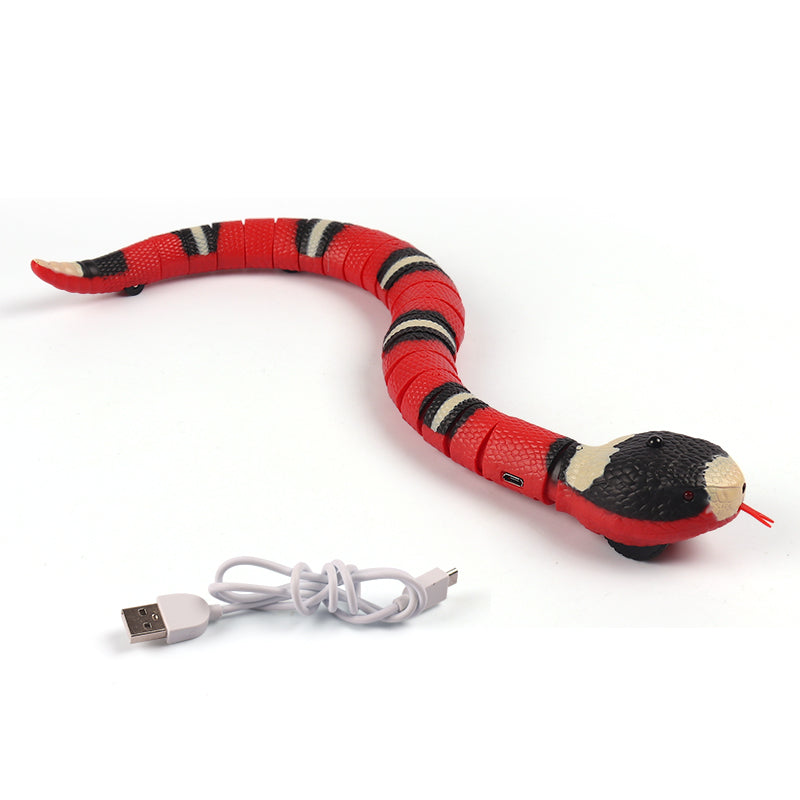 Interactive Electronic Snake Cat Toy - USB Rechargeable with Smart Sensing & Catnip