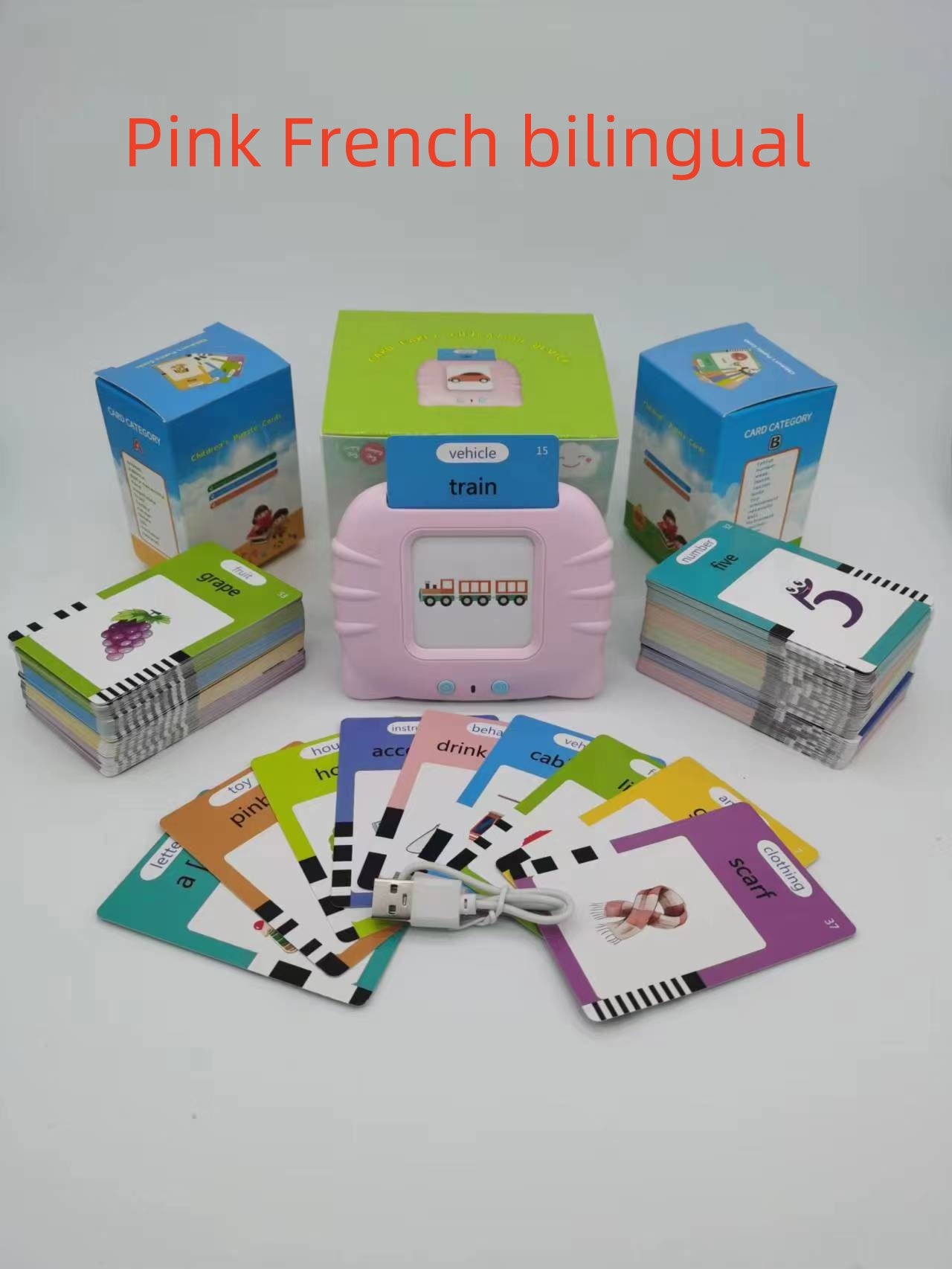 Bilingual Flashcard Learning Machine for Kids – Early Education Story & Word Card Reader