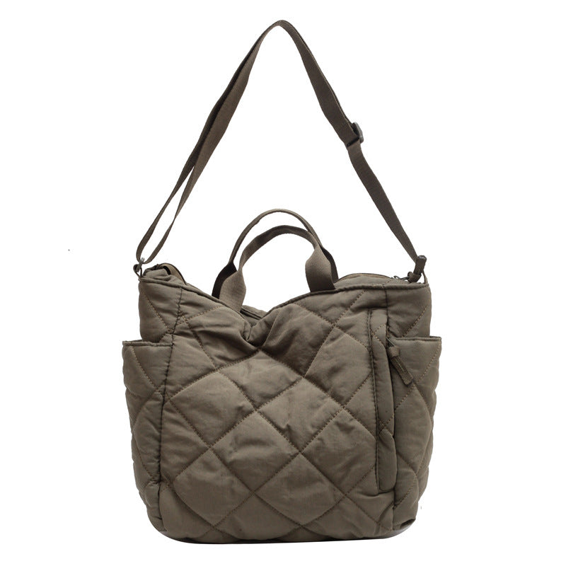 Nylon Crossbody Commuter Bag - Lightweight Portable Shoulder Bag with Soft Handle