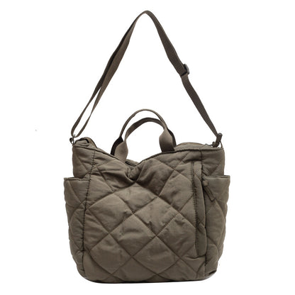 Nylon Crossbody Commuter Bag - Lightweight Portable Shoulder Bag with Soft Handle