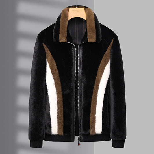 Men's Luxury Faux Fur Winter Jacket - Premium Warm Coat