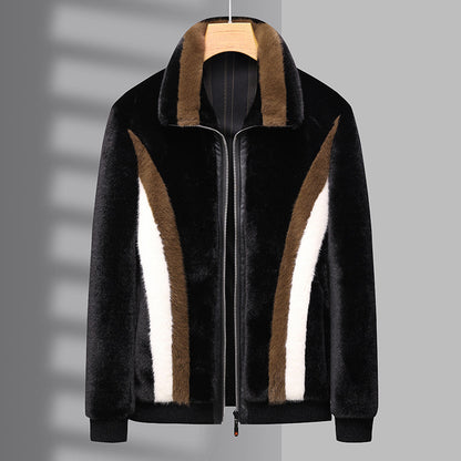 Men's Luxury Faux Fur Winter Jacket - Premium Warm Coat